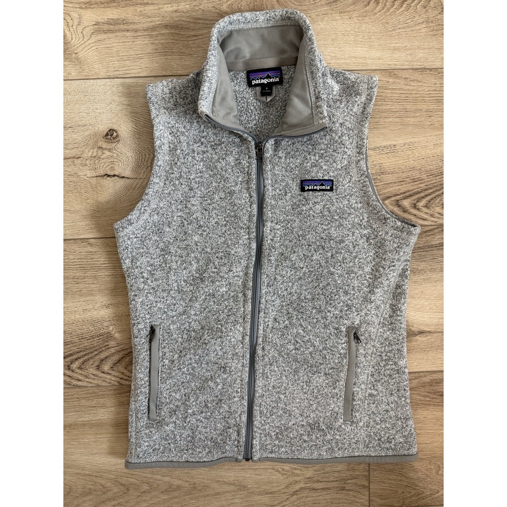 Patagonia Women's Small Gray Better Sweater Full Zip Fleece Vest 25886 EUC